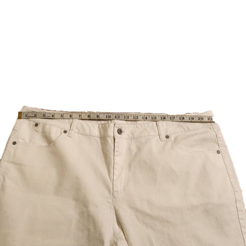 Talbots Signature W slim stretch‎ ankle white denim jeans plus size 20 22 new!!! - Picture 7 of 12